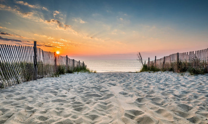 White sand and clear emerald water on the Florida Panhandle